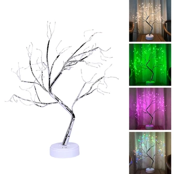 

2020 Bonsai Tree Light 108 LED Warm White Colourful Shimmer Branches Battery and USB Operated for DIY Home Decoration