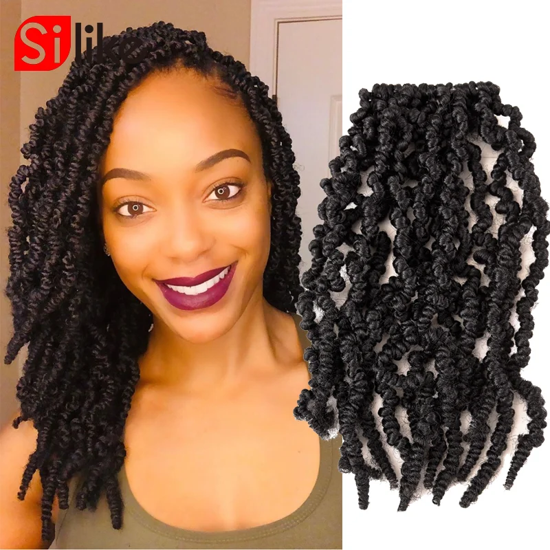 Spring Twist 10 Inch Synthetic Crotchet Hair Extensions Pre