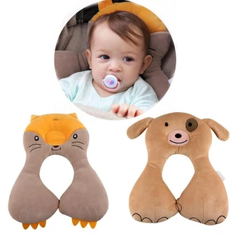 

Baby Pillows Cute Animal U Shape Car Baby Sleeping Pillow Travel Car Seat Home Office Soft Cushion Soft Stroller Kids Pillow