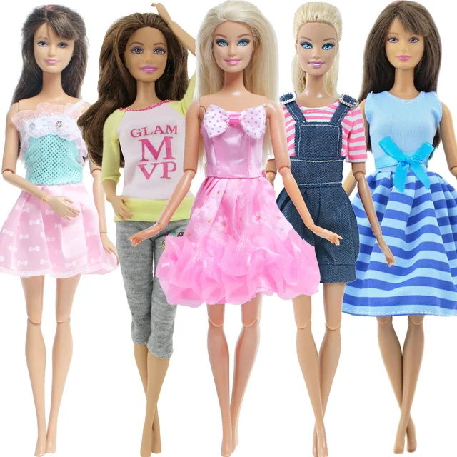 Ropa Aleatoria Para Muñecas Barbie, Para Muñecas, Ropa De Juguete, Conjunto De Blusas, Pantalones, Camisa, Falda, Vestido, Venta Al Por Mayor, 10 Juegos AliExpress | lupon.gov.ph