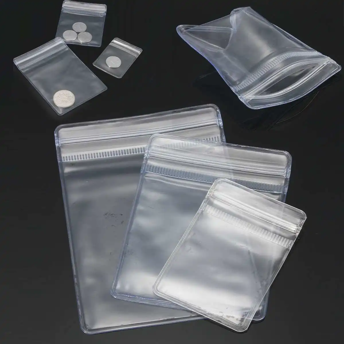 

100pcs Coin Holders Collection Storage Bag Case Money Penny Pockets Coin Album Collecting