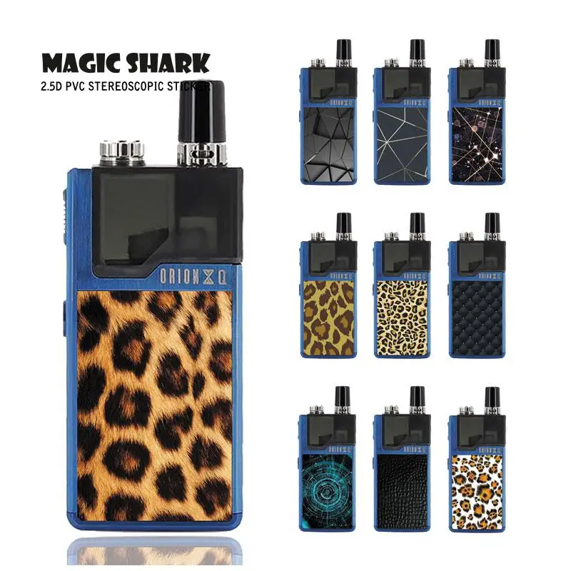 

Magic Shark Leopard Snake Print Bling Cells Ultra Thin 2.5D PVC Skin Cover Case Sticker Film for Lost Vape Orion 021-030