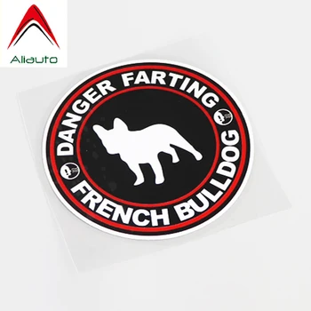 

Aliauto Caution Car Sticker Danger Farting French Bulldog Fashion PVC Decal Waterproof for Motorcycle Ford Focus Honda,12cm*12cm