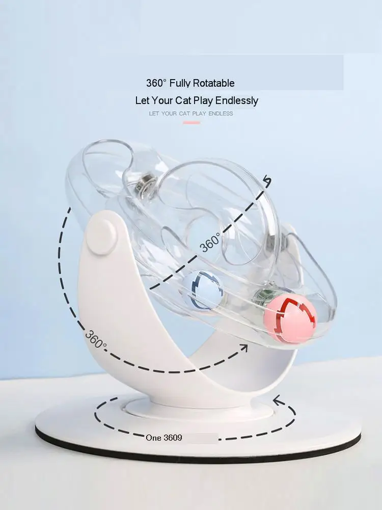 Cat toy space circle cat turntable tease cat stick KITTEN TOY self-hey pet cat supplies orbital ball