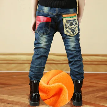 

2019 New Boys jeans Spring Autumn with pocket patchwork style good quality lower price kids jean