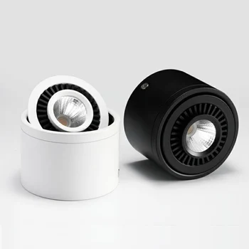 

360 Adjustable Surface Mounted LED Downlight Round 3W 7W 10W 15W Decorative illumination COB Downlight AC110V/240V