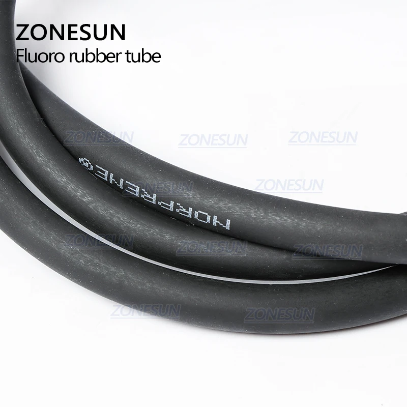 ZONESUN PJ-GZ6 Length 2m Inside Diameter 6mm Fluorine Rubber Hose Tube For Filling Machine Acid Alkali LIquid