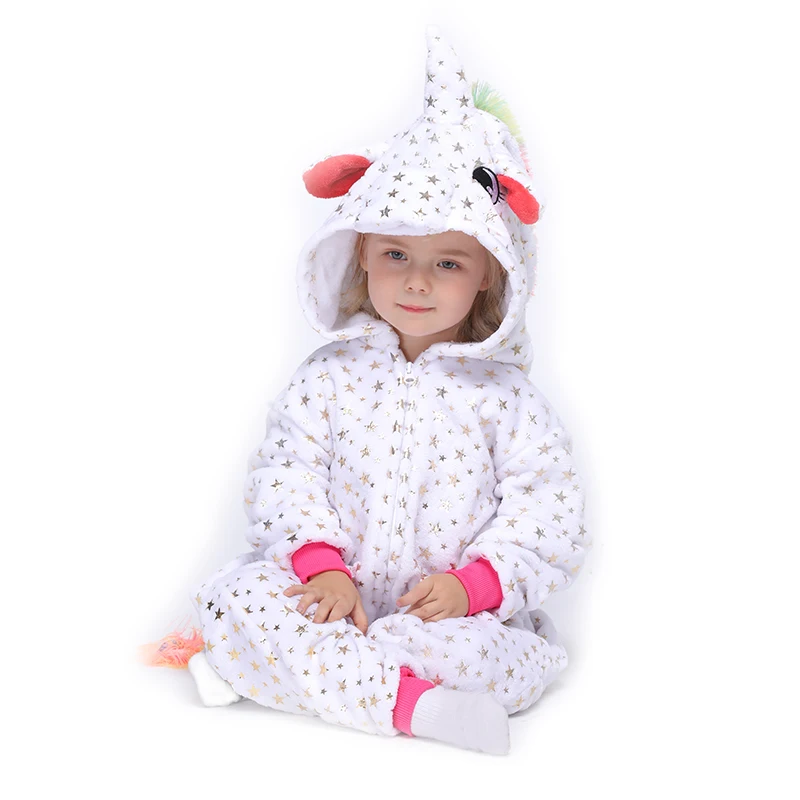 Kigurumi Stitch Onesie Kids Unicorn Pajamas For Children Animal Cartoon Blanket Sleepers Baby Costume Winter Boys Girls Jumspuit