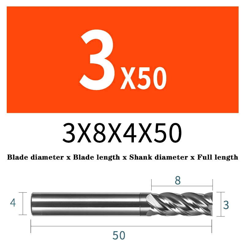 four jaw chuck HRC68 Solid Carbide End mills 4 Flute Tungsten Stainless Steel Titanium Alloy Special Milling Cutter Machining Center CNC Tools heavy duty bench vise Machine Tools & Accessories