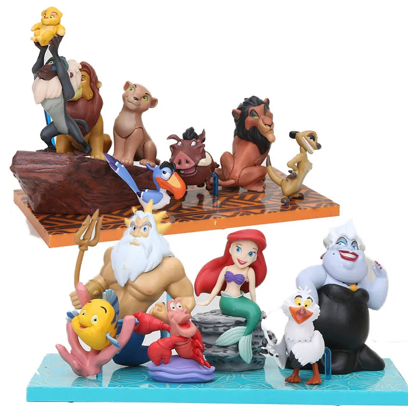 Лев Король Simba Pricncess WCF маленькая Русалка персонажи Мега мир Ариэль Урсула фигурка