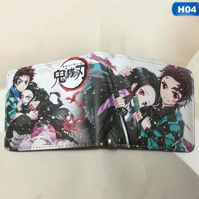 Аниме Кошелек Demon slayer Kamado Tanjirou кошелек для карт с отделением для монет держатель для карт