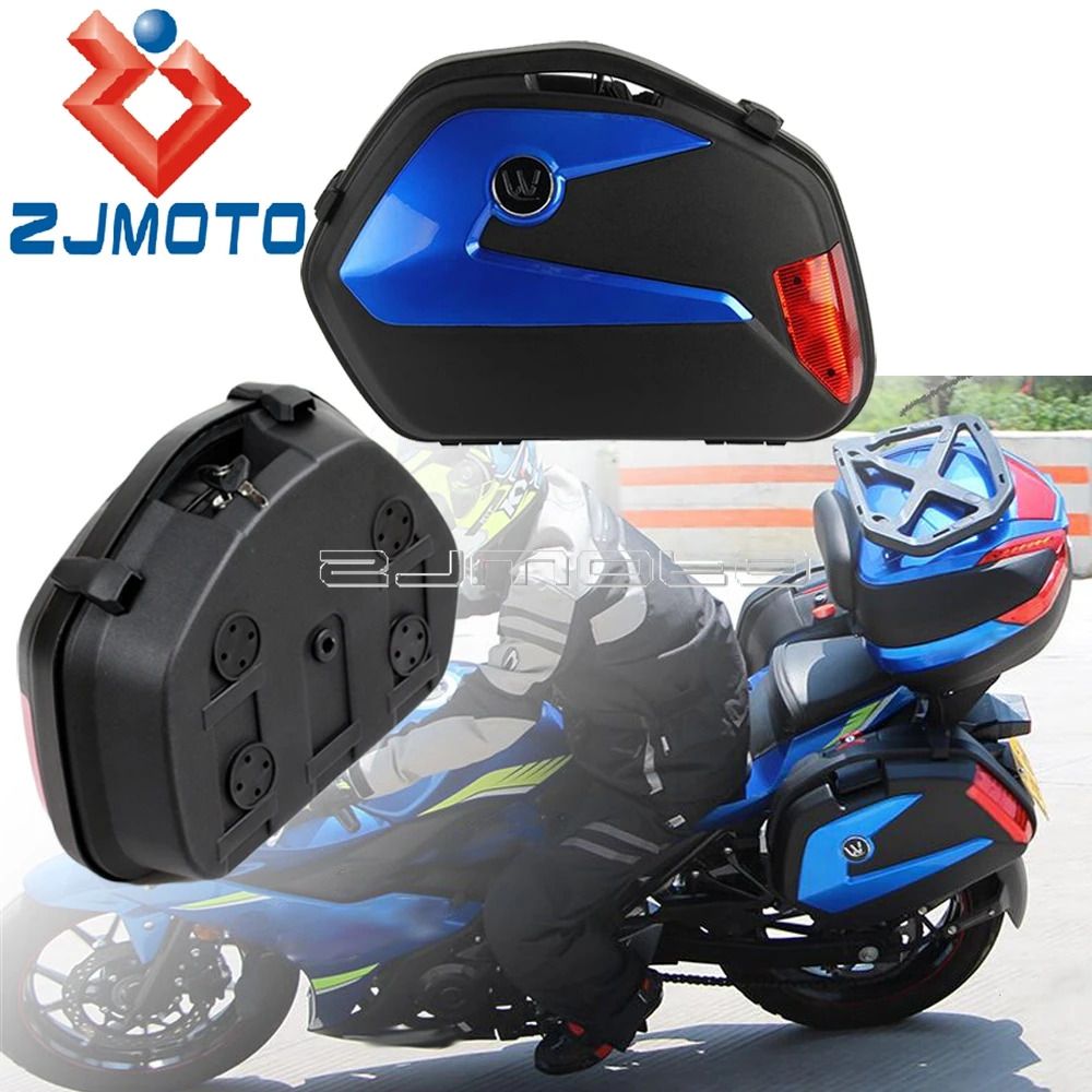 

2X Motorcycle Luggage Side Case Saddle Bags Bracket Carrier 20L For Suzuki GSR250 GSX 250 BJ500 SH23 Storage Side Box Saddlebag