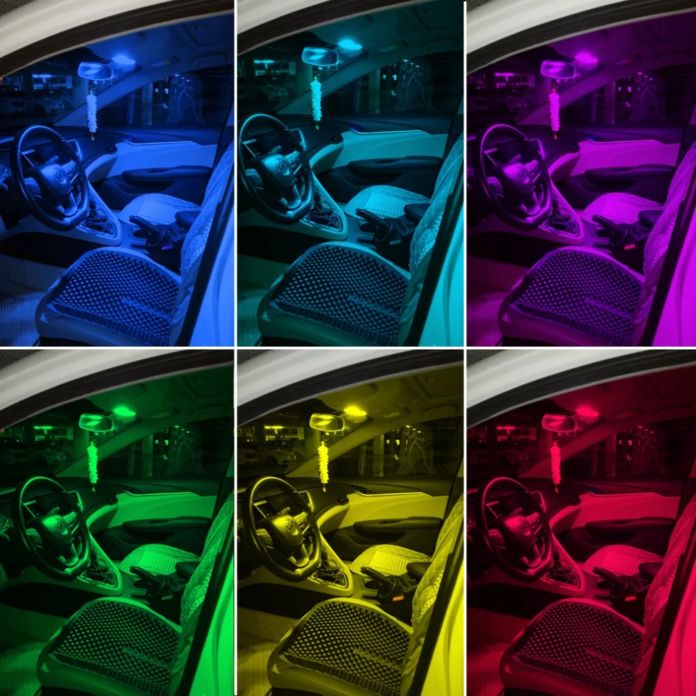 1 комплект RGB светодиодный атмосферный светильник с управлением для Citroen C5 C4 C3 Mini Cooper Opel Astra H G J Vectra C Saab Suzuki автомобильный купольный светильник