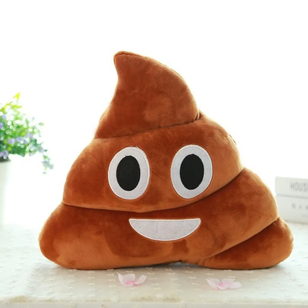 

Funny Design Pillow Stuffed Plush Toy Doll Cute Poop Poo Emotion Face Bed Pillows Home Living Room Decoration Cushion