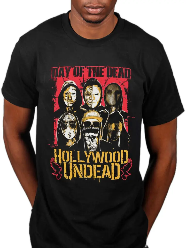 Официальный Голливуд Undead DOTD Faces t-shirt Лебедь песенки V американская драма Группа