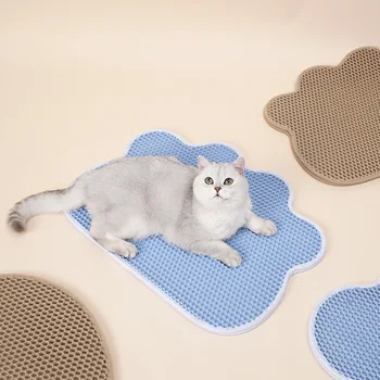 

Pet Cat Litter Mat Double Layer Non-slip Pad Sand Cat Toilet Waterproof Clean Pad Cats Clean Accessories