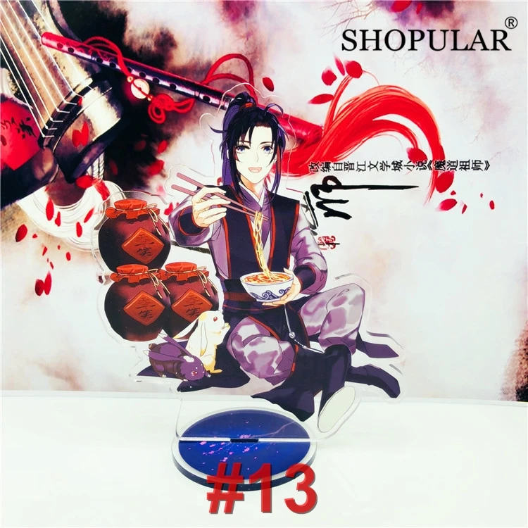 Аниме Modaozushi Grandmaster of Demonic культивирование мультфильм акриловый брелок LWJ WWX Гламурная Модель брелок на цепочку для ключей Подарочный Декор - Цвет: 13