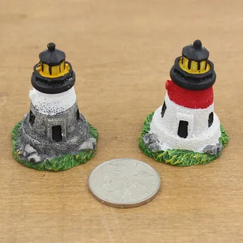 

20pcs/lot lighthouse style Aquarium Micro landscape Resin Figurines and Miniatures Camera props Bonsai decoration BJ08