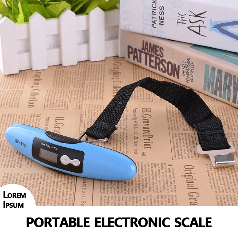 50kg 10g Digital Hook Scale Luggage ScaleElectronic Portable Scale Weight Balance Suitcase Travel Hanging Steelyard