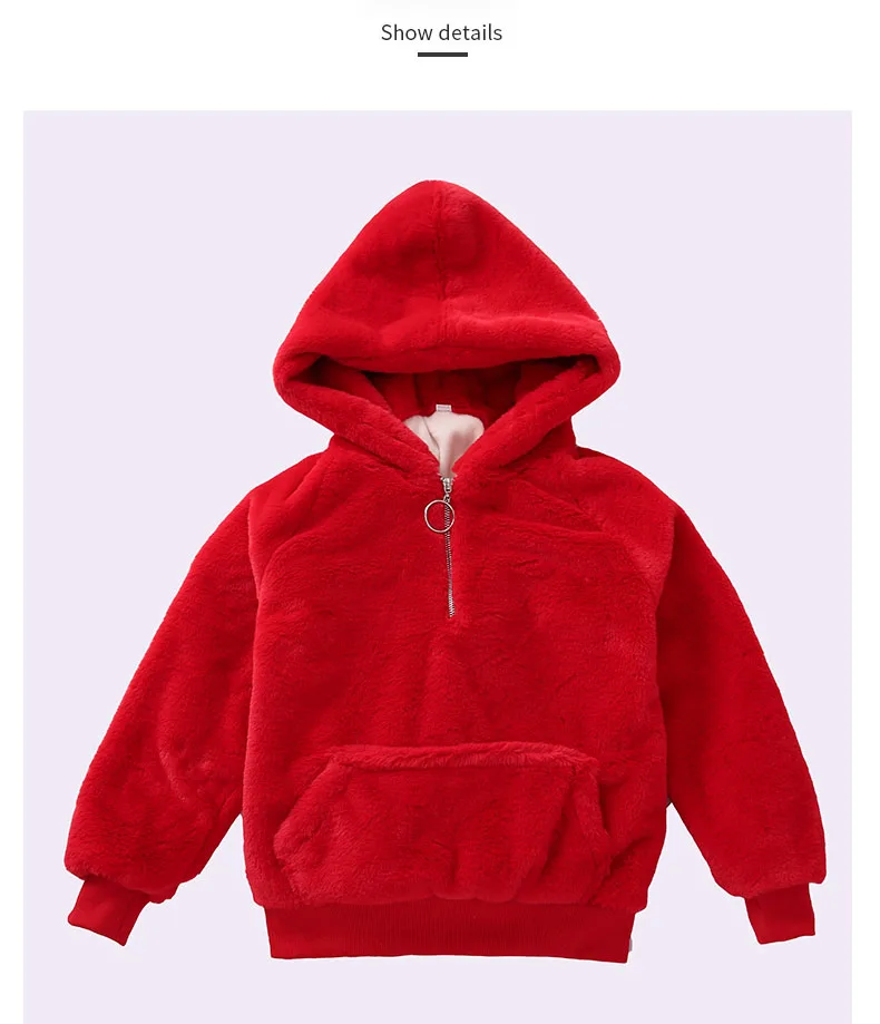 New Winter Fashion Girls Hoodies Cotton Warm Kids Sweatshirts With Zipper Long Sleeve Children Hooded Tops Coat For Girl Clothes (12)
