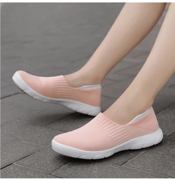 

Women Running Shoes Fashion Breathable Walking Mesh Flat Shoes Woman White Sneakers Women 2020 216658