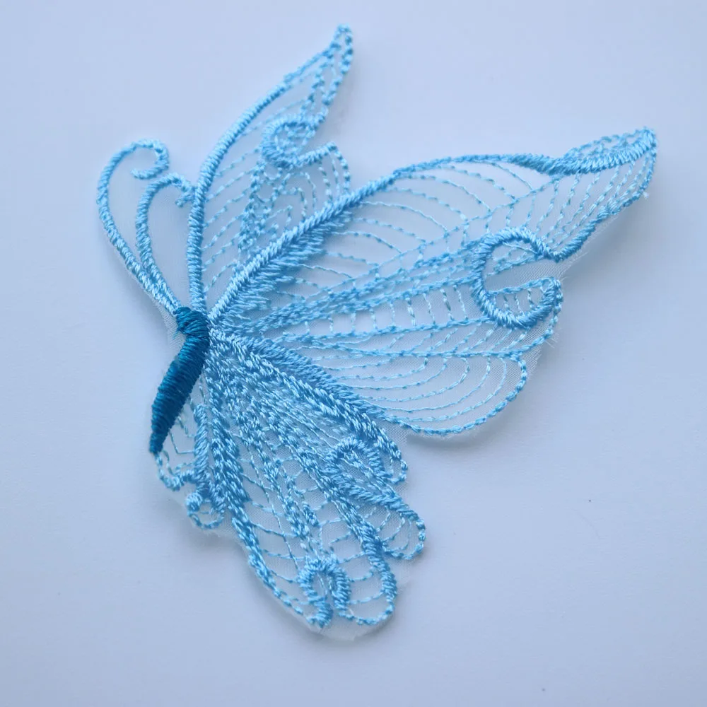 Blue Butterfly Iron-on Patch, Dainty Butterfly Badge, Decorative Patch, DIY  Embroidery, Embroidered Applique, Butterfly Applique Gift 1pcs 