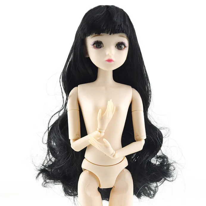 1/6 BJD куклы 20 шарниров куклы 4D глаза 30 см кукла длинные волосы парик женский голый обнаженный тело куклы игрушки для девочек игрушки для детей - Цвет: STYLE 4