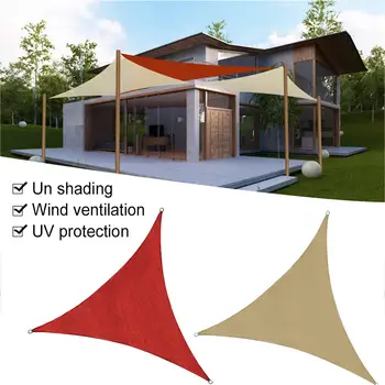 

1pc Outdoor 3.6M 3.7M 4.9M Triangle Sunshade Waterproof UV Protection Shade Tent for Outdoor Patio Garden