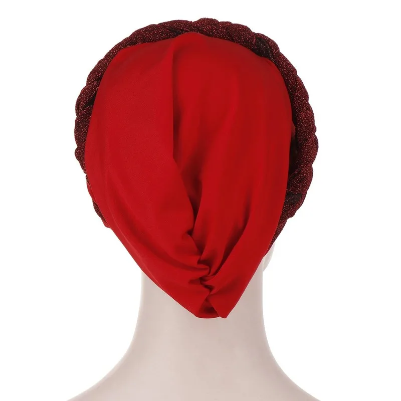 Твердый женский мусульманский головной убор тюрбан шапка после химиотерапии головной платок головной убор femme musulman turbantes