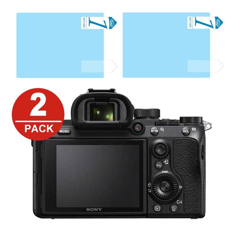 2x Protector de pantalla LCD película de protección para Sony A7 II III A7S A7R IV A99 A9 A6300 A6000 A5000 A6400 NEX-7/6/5/3N/C3 A33 A35 A55