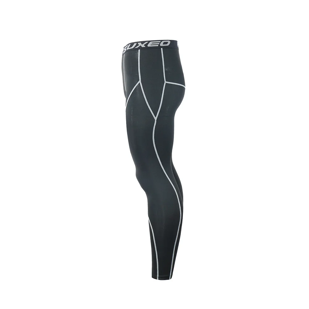 ARSUXEO Men Sports Tights Running Pants Breathable Base Layer Gym Fitness Leggings Workout Training Exercise Trousers Quick Dry
