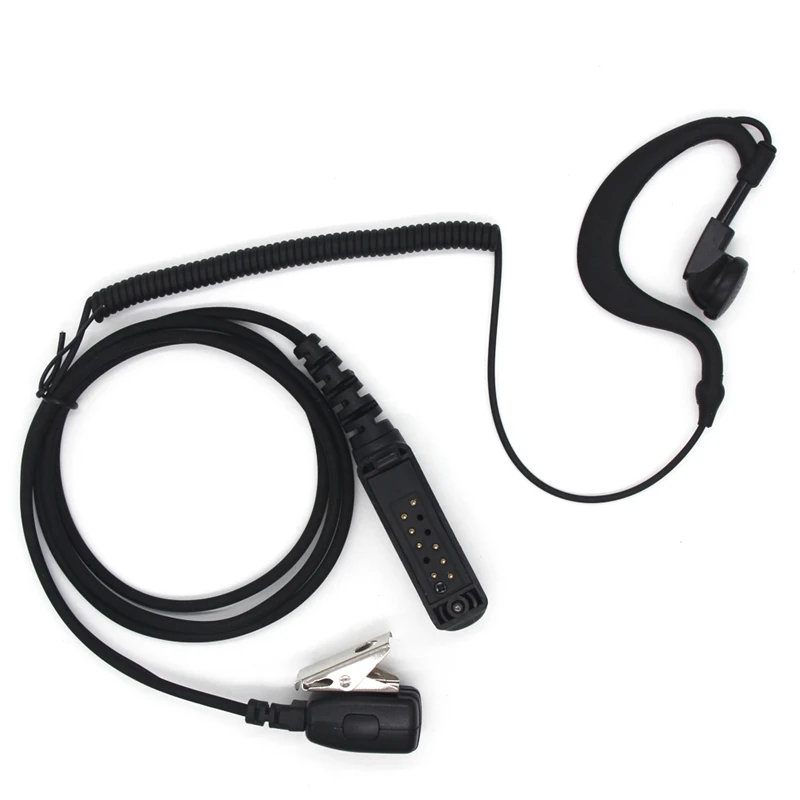 PTT MIC G Shape Earpiece Headset for Sepura STP8000 Walkie Talkie