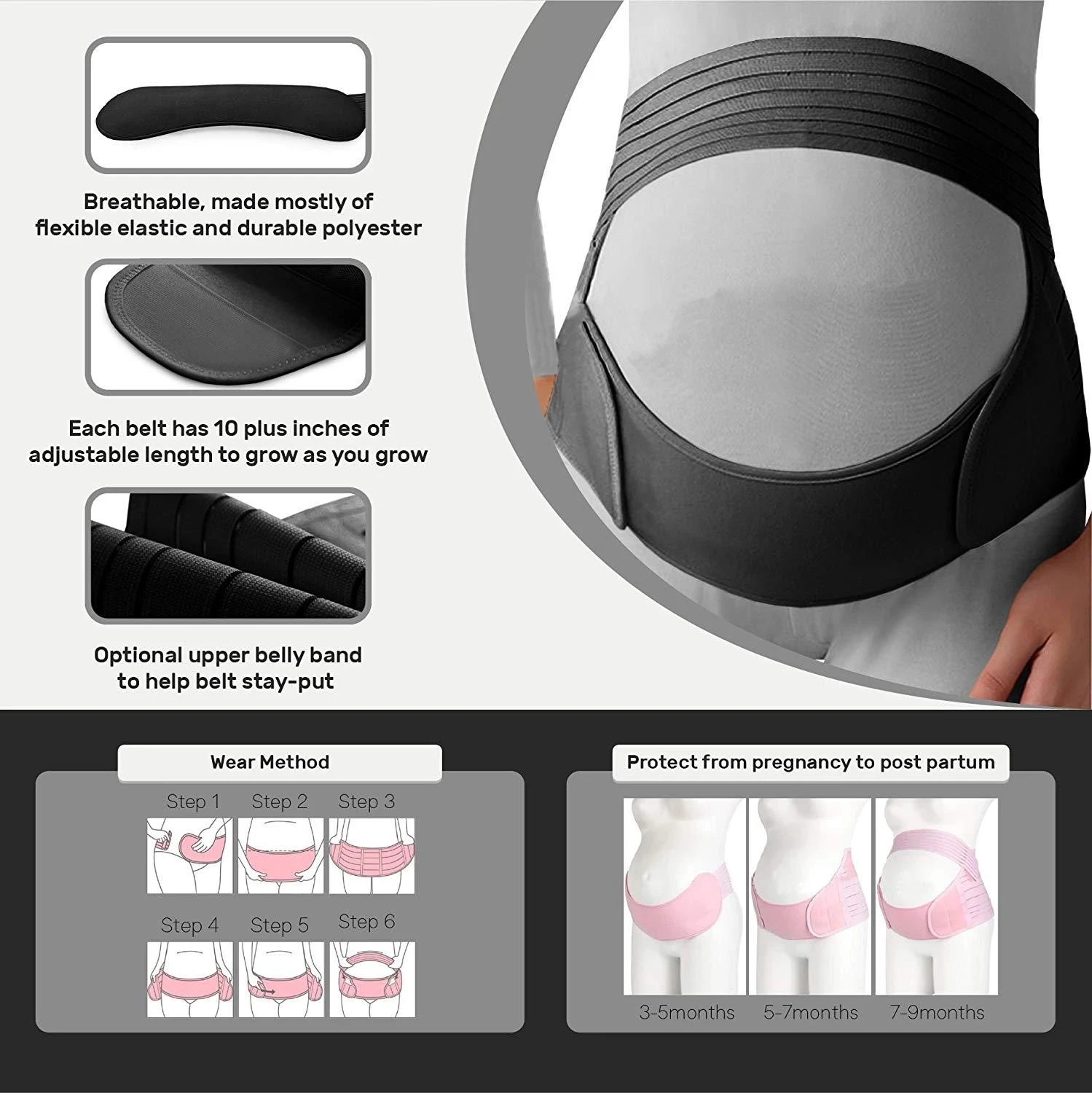 Pregnancy Belt Pregnant Women Belts Waist Care Abdomen Support Belly Band Back Brace Maternity Belly Bands body shaper