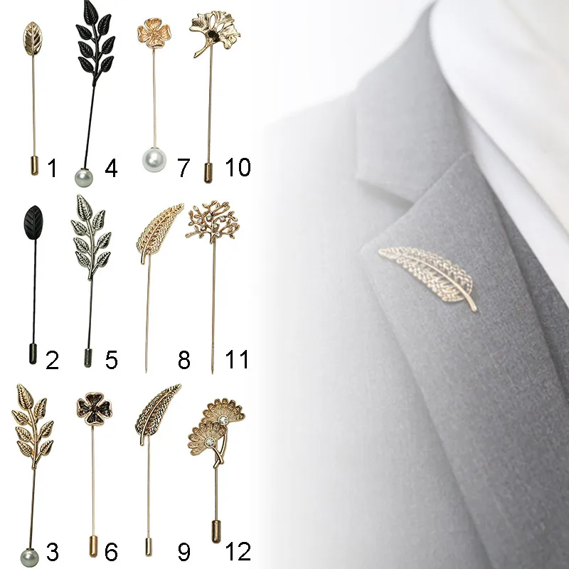 

Elegant Brooches Simple Alloy Simulated Pearls Suit Clip Collar Pin Brooch Unisex TH36
