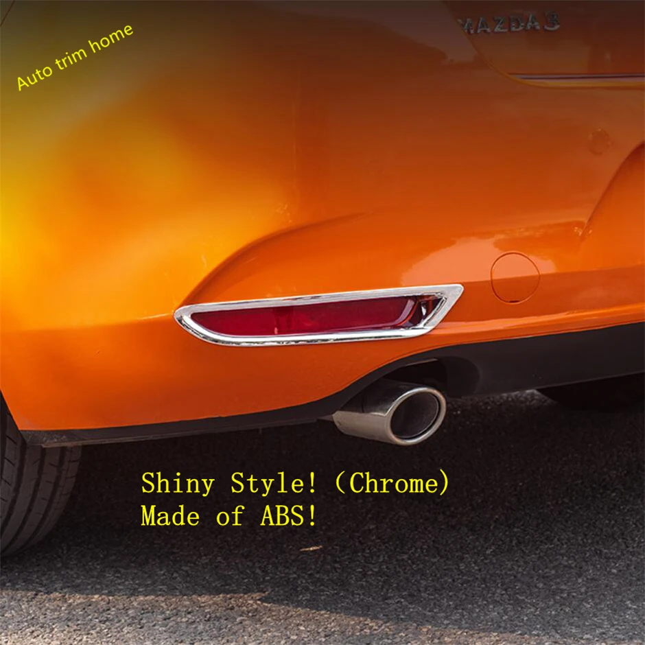 

Lapetus Tail Rear Fog Lights Foglight Lamp Frame Cover Trim Fit For Mazda 3 Sedan 2019 2020 ABS Carbon Fiber / Auto Accessories