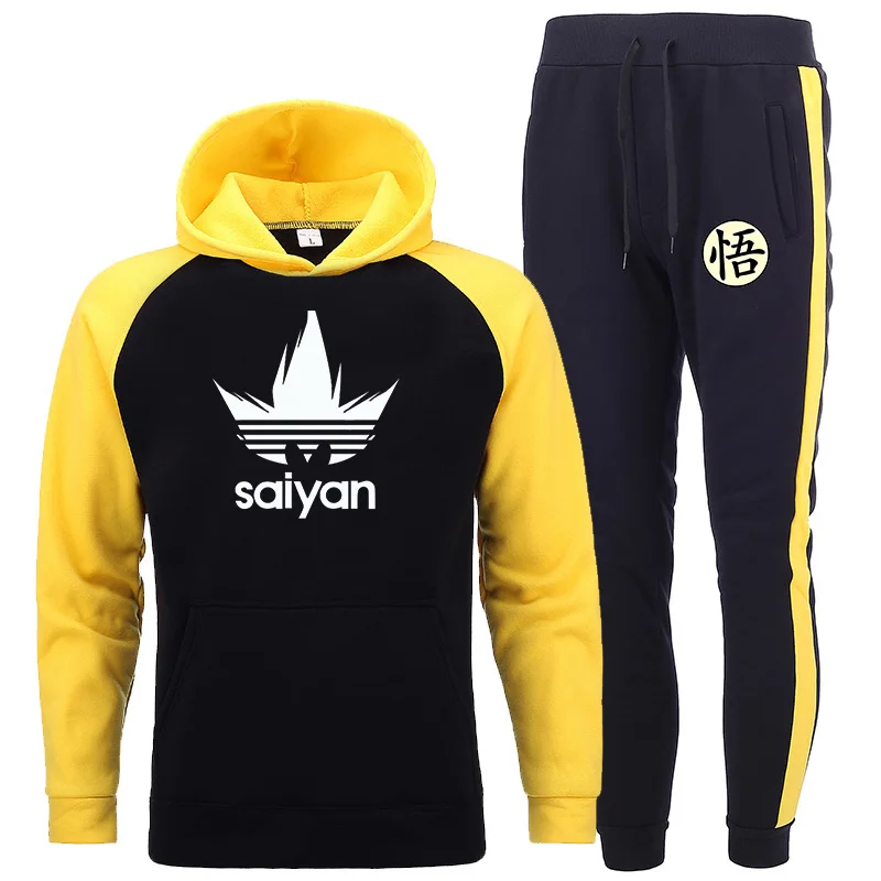 

New sportswear men's wool popular colors sports hoodies fashion hoodies Japanese anime Harajuku men's suits Two-piece set