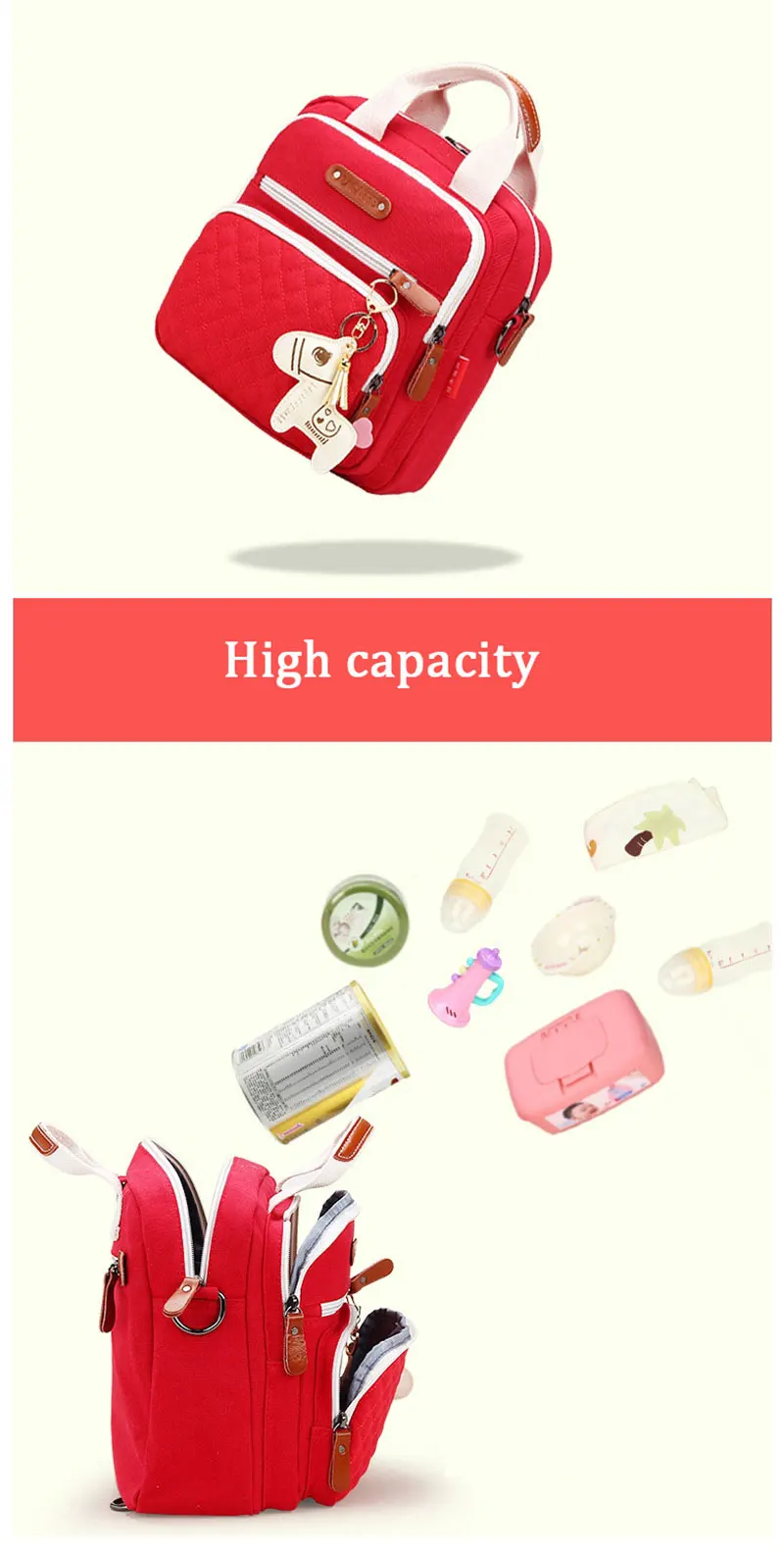 Multifunction Mummy Maternity Nappy Bags Large Capacity Baby Bag Travel Backpack Designer Nursing Bag for Mom Baby Care Backpack