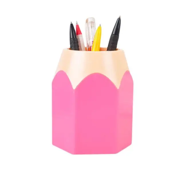 Карандаш ваза щетка горшок Ручка Контейнер трубчатые penrack уборка Домашний Органайзер#815 - Цвет: Розовый
