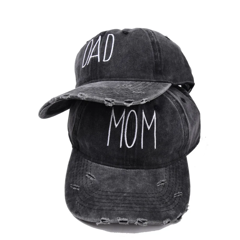 Couples Embroidery Dad Mom Baseball Caps For Men Women Fashion Black Washed Denim Snapback Cap Hip Hop Dad Hats Unisex Gorras 5