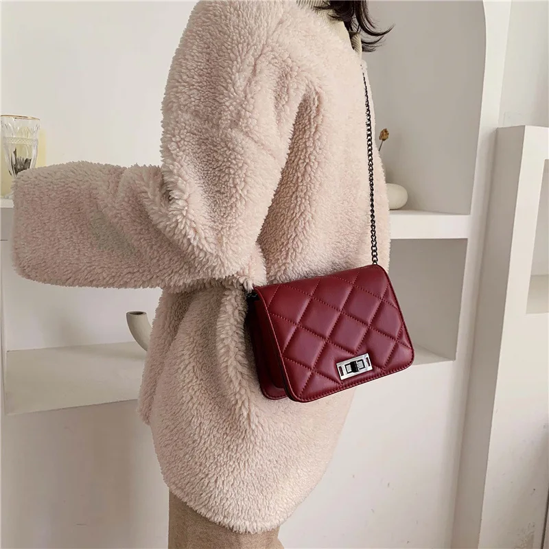 

Autumn And Winter Graceful Bag WOMEN'S Bag 2019 New Style Fashion Rhombus Chain Shoulder Bag Korean-style Versatile Fashion Smal