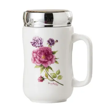 

Creative Ceramic Cup Mirror Cover Mug Ceramic Cup with Lid Office Cup Coffee Cup Milk Cup Wine Tumbler Coffee Mugs Creative Cute