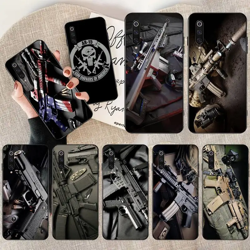 PENGHUWAN Rifles Guns Weapons bullet Pattern Soft Silicone Black Phone Case for Xiaomi Mi9 9SE 8SE Pocophone F1 Mi8 Lite | Мобильные