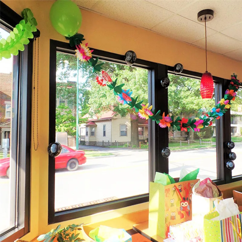 Тропический фламинго листья баннер цветок гирлянда бумажный флаг фотография для