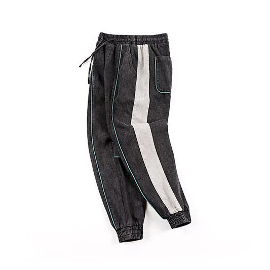 

Luoye luo ye 2020 Spring Japanese-style Side Stripes Joint Beam Leg Casual Pants Men's Loose-Fit Trousers Bk9018