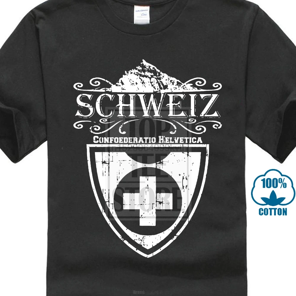 Schweiz футболка MenFootballer Soccers 2018 Switzerland Новая мужская с короткими рукавами и принтом