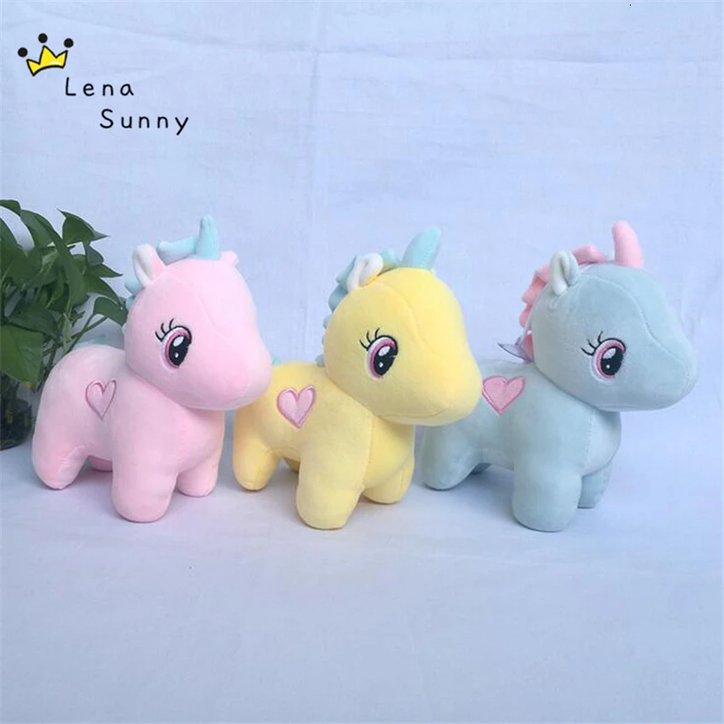 10 шт./лот, 20 см, Kawaii, единорог, радужная лошадь, плюшевая мягкая игрушка, Свадебная/захватывающая кукла/рекламная/выпускная детская Подарочная игрушка