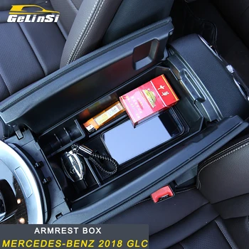 

For Mercedes-Benz 2016-2019 GLC Car Seat Crevice Armrest Storage Organizing Box Organizer Case Interior Accessories