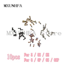 10 шт. нижний винт для iPhone 6S 6 Plus 5S 5 SE разъем док-станции с шестигранными гайками 5-точечный пятиконечная звезда винты аксессуары крышки Pentalobe