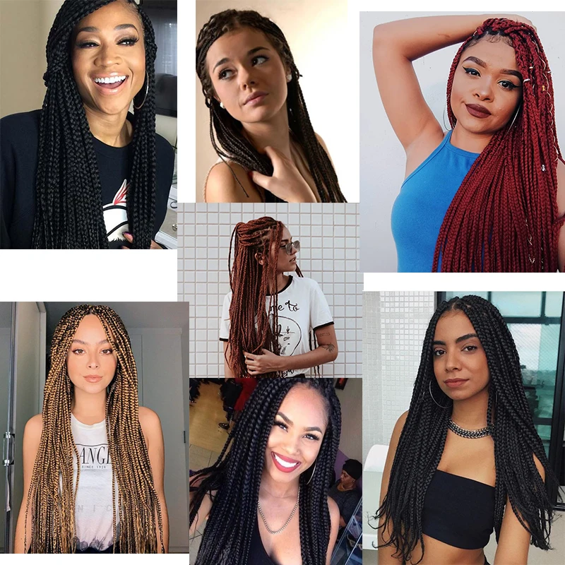 Crochet Hair Extensions 12 16 20 24 30 Inch 22strands/pack Ombre Braiding