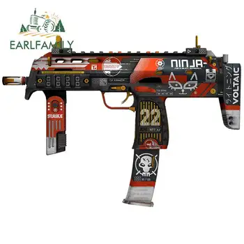 

EARLFAMILY 13cm x 9.3cm for CSGO Skin MP7 Auto Bumper Window Car Stickers Waterproof Anime Decals Personality Creative Decor